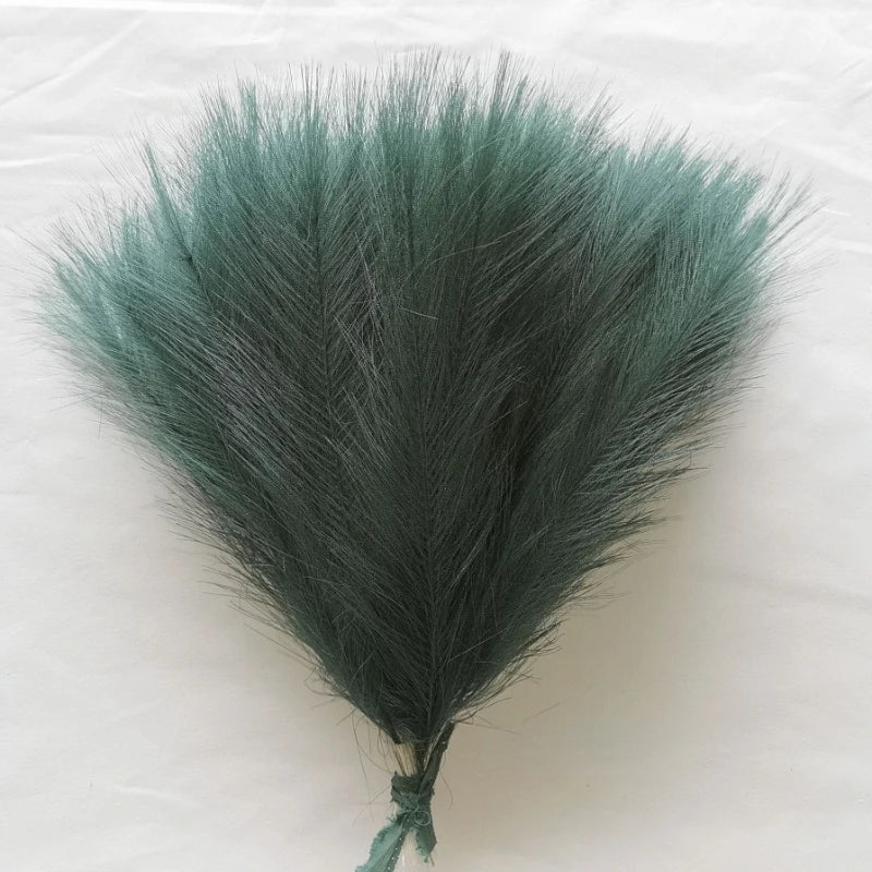 10Pcs Artificial Pampas Grass Bouquet for Home Bedroom Room Wedding Party Decoration Fake Plant Simulation Dried Flower Reed