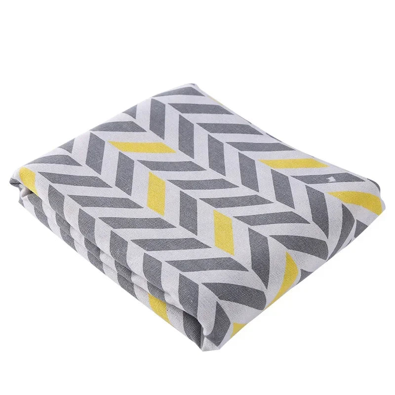 Printed Linen Cotton Fabric Cloth For Curtain Christmas Home Tablecloth Table Runner Pillow Cushion Handwork Sewing Placemat Bag