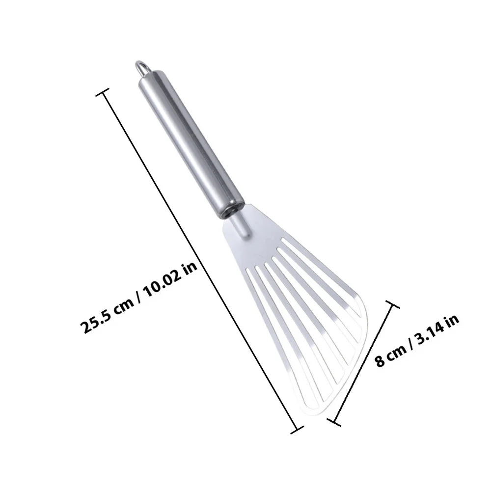3Pcs Stainless Steel Cooking Spatulas Versatile Kitchen Tool for Steak Fish Bbq Pancakes Practical Home Accessories