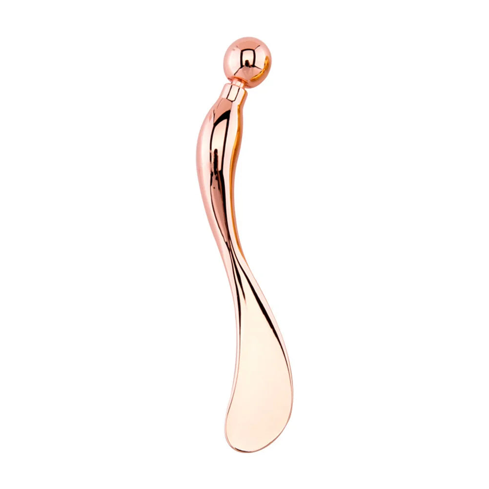 Zinc Alloy Metal Cream Spoon Rose Gold Eye Massage Tool Eye Fatigue Relief Beauty Tool Skin Care Mixing Mask Spoon