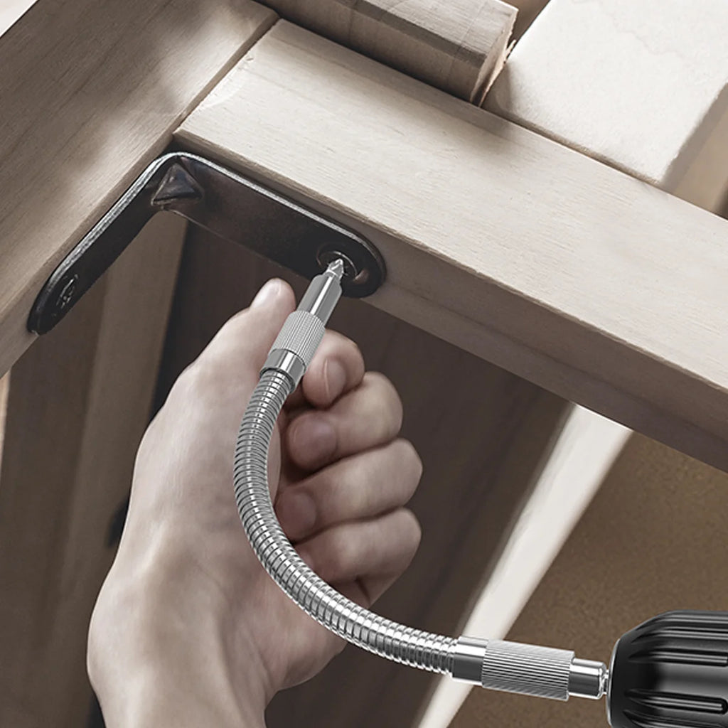 2pcs Flexible Screwdriver Shaft For Electric Drill Chuck, Hex Bit Connector Adapter, Tight Spaces Repair Tool, Auto Engine