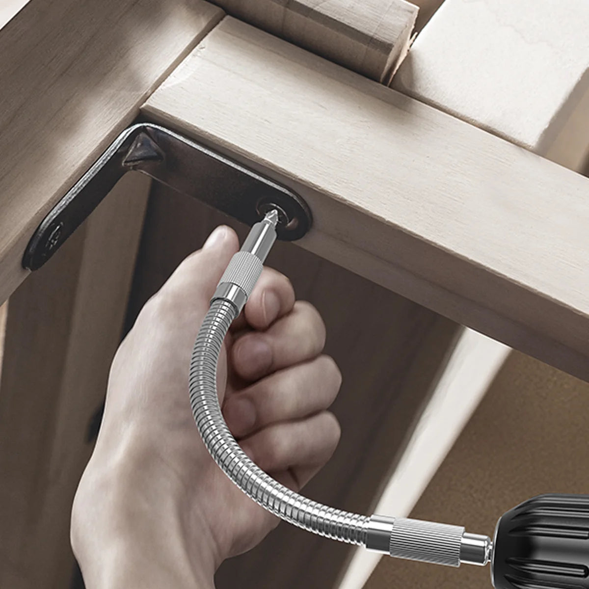 2pcs Flexible Screwdriver Shaft For Electric Drill Chuck, Hex Bit Connector Adapter, Tight Spaces Repair Tool, Auto Engine