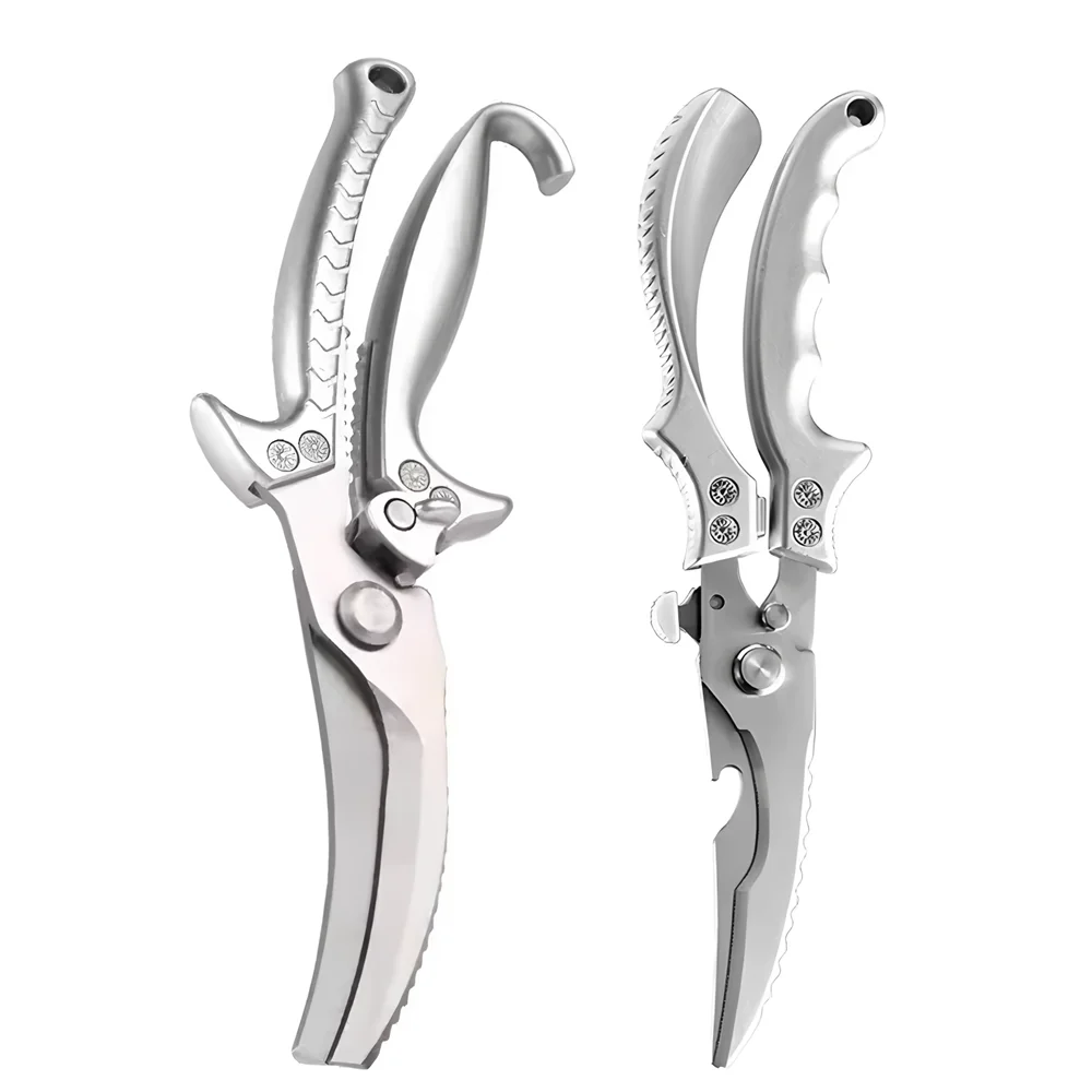 1/2/3/4PCS，Chicken Bone Kitchen Scissors Kitchen Duck Fish Cutter Stainless Steel BBQ Scissors Food Scissors Kitchen Accessories