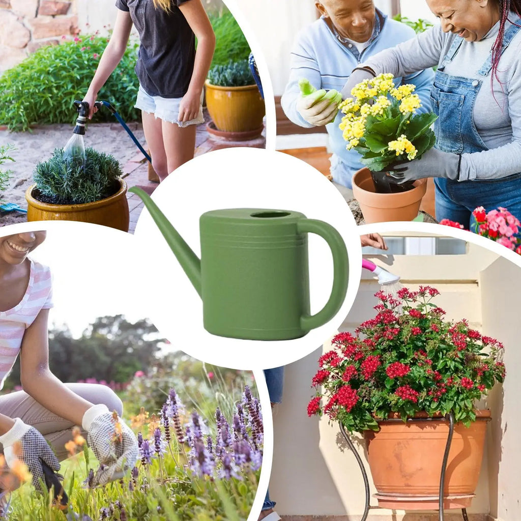 Watering Pot Portable 1L Jug Long Spout Small Watering Can For Balcony Patio Horticulture Outdoor Indoor Garden Home Landscaping