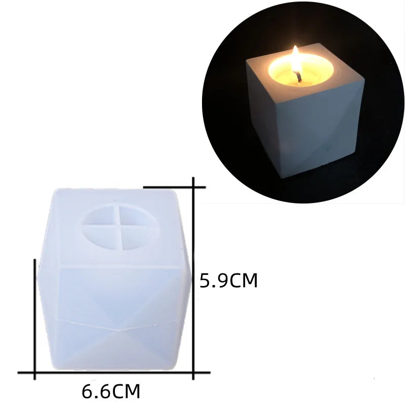 Round Concrete Candle Jar Silicone Mould Diy Handmade Succulent Cement Planter Resin Silicone Mold Gypsum Storage Box Home Decor