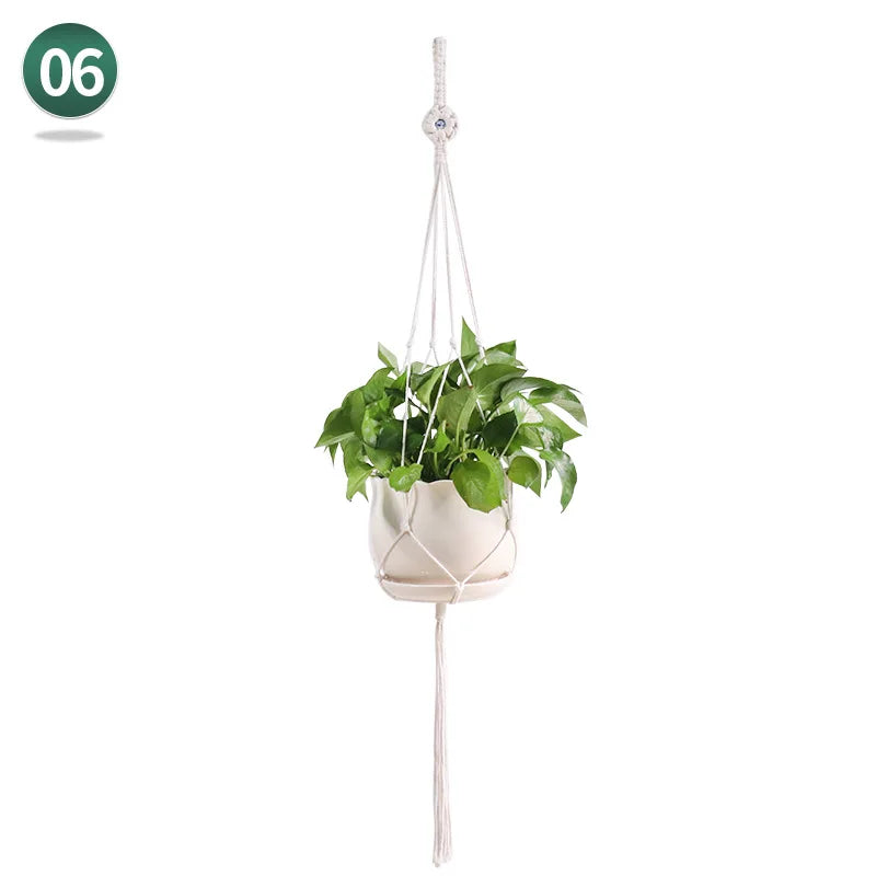 Handmade Macrame Plant Hanger Plant Hanger Flower Pot Planter Hanger Wall Decor Courtyard Garden Hanging Planter Hanging Basket