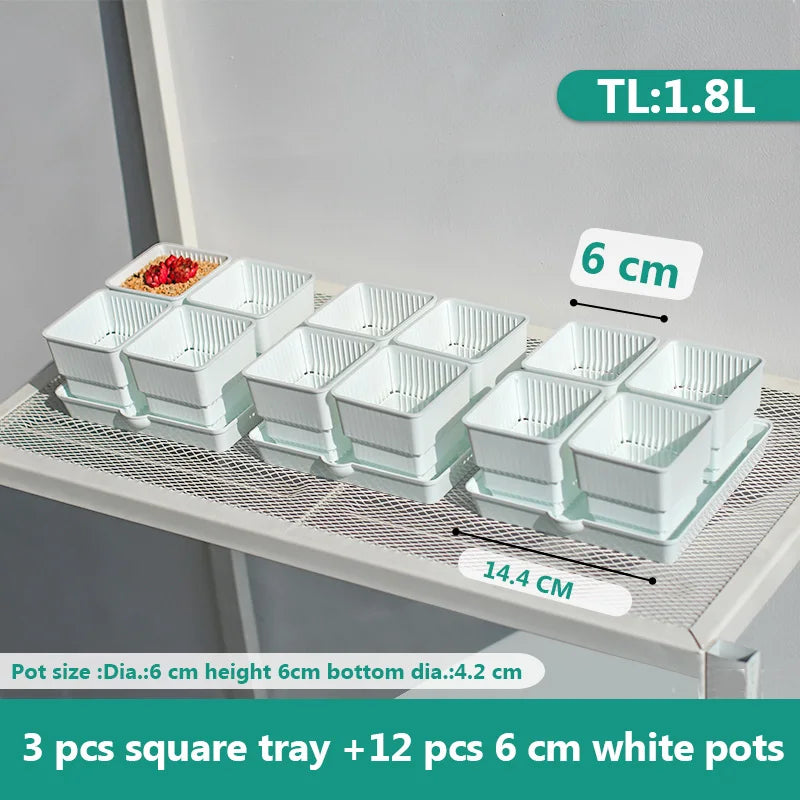 Meshpot 6cm/7cm Succulents Pot Plastic Flower Pot Cactus Planter Root Controlling Good Air System Garden Supplies Home Dec