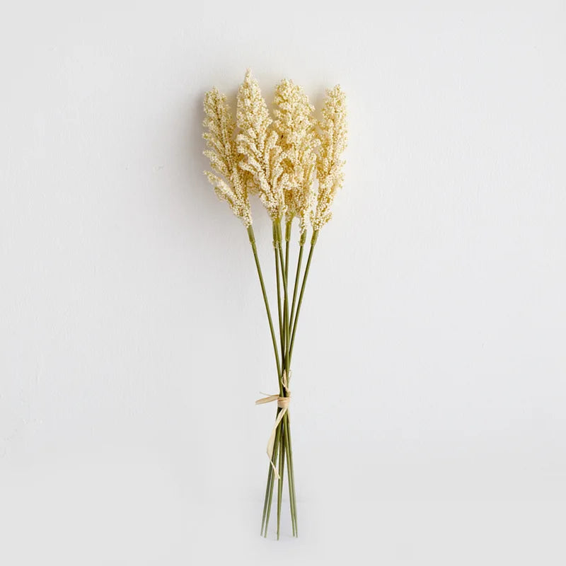 3 Bunches Of 30cm Grain Spike Flowers Fresh With Grass Artificial Flowers Pastoral Home Decoration Wedding Photography Fake Flow