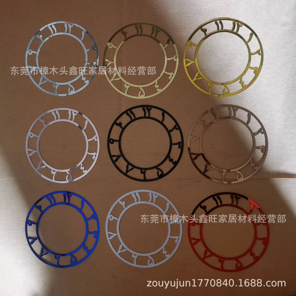 Arabic Round Mirror Clock Sticker, Acrylic Digital Wall Decor for Living Room Hotel Background, Self-Adhesive Timepiece