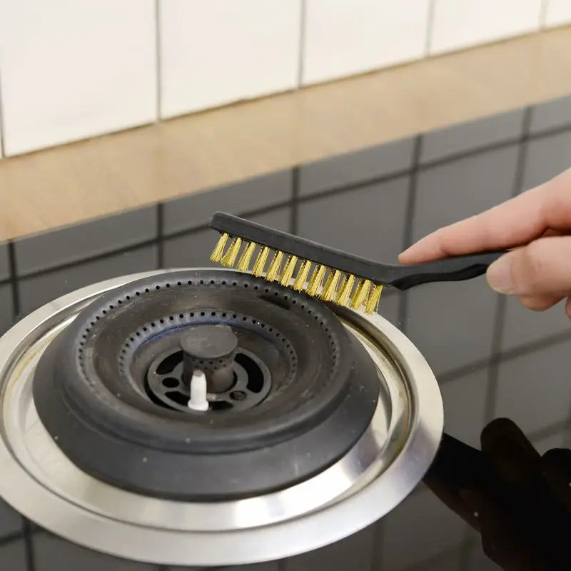 2pcs Wire Brushes Wire Brush and Copper Brush Stainless Rust Scrub Remove Cleaning Tools Mechanical Parts Cleaning Accessories