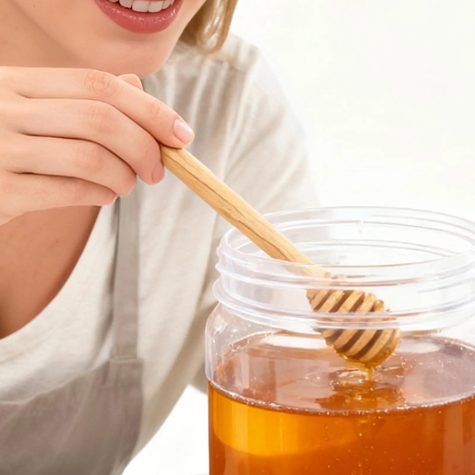 Honey Dipper Wood Natural Honey Wand Kitchen Serveware For Sandwich Lunch Holiday Winter Candy Pancake Halloween House Fall Food