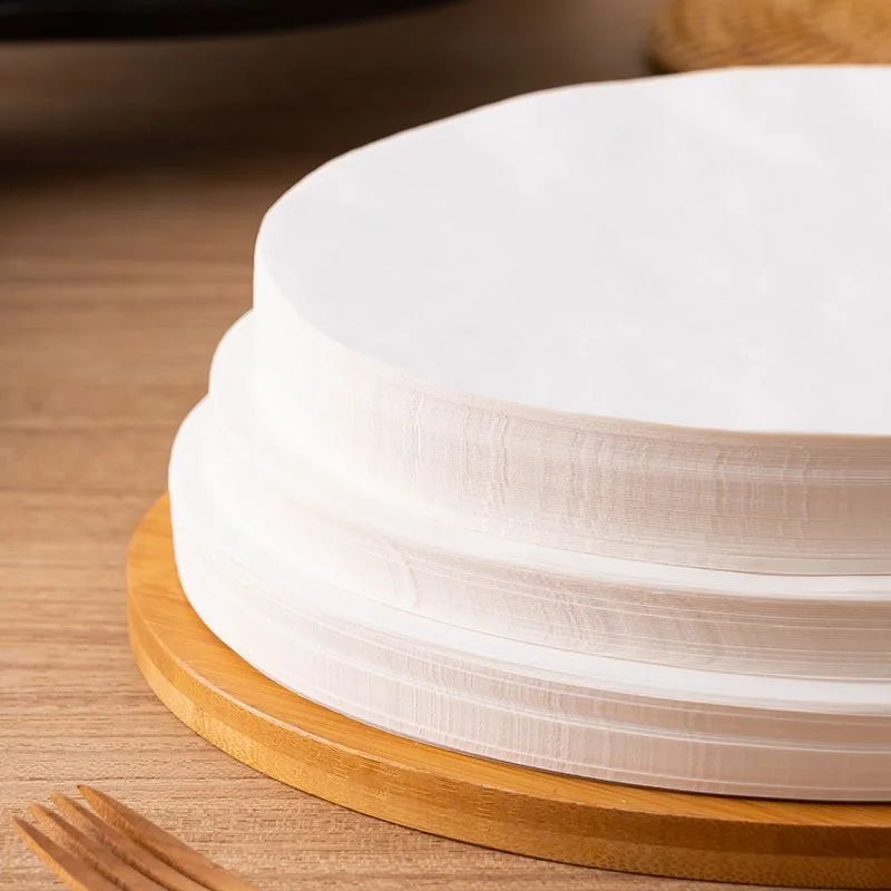 100 Pcs pcs Round Baking Paper Circle Parchment Paper Liner BBQ Oven Patty Hamburger Paper Cake Non-Stick Baking Paper Tools