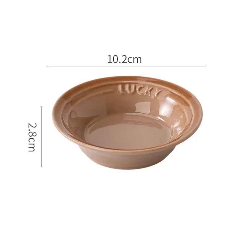 Ceramic Soy Sauce Dish Small Round Condiment Bowls for Sushi Appetizers Dipping Mini Appetizer Plates for Home Dining