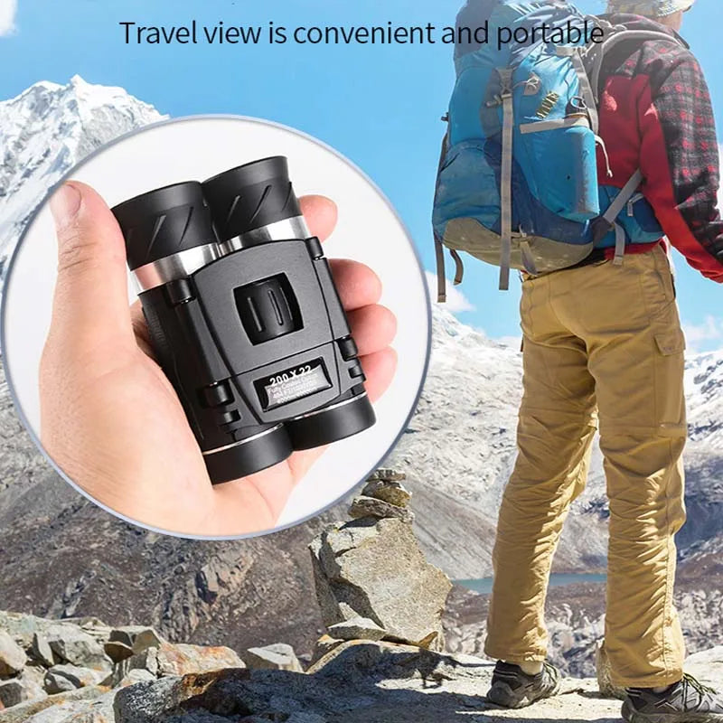 200x22 HD 10X Powerful Binocular Long Range High Magnification Super Zoom Telescope Vision For Camping Equipment Outdoor Sports