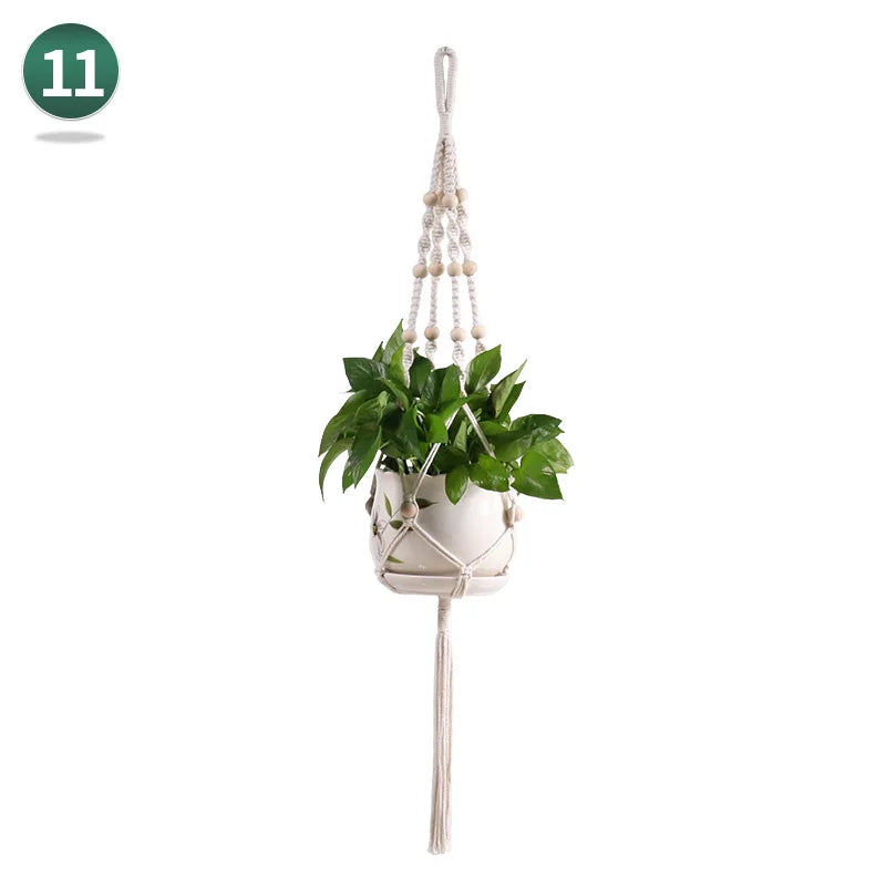 Handmade Macrame Plant Hanger Plant Hanger Flower Pot Planter Hanger Wall Decor Courtyard Garden Hanging Planter Hanging Basket