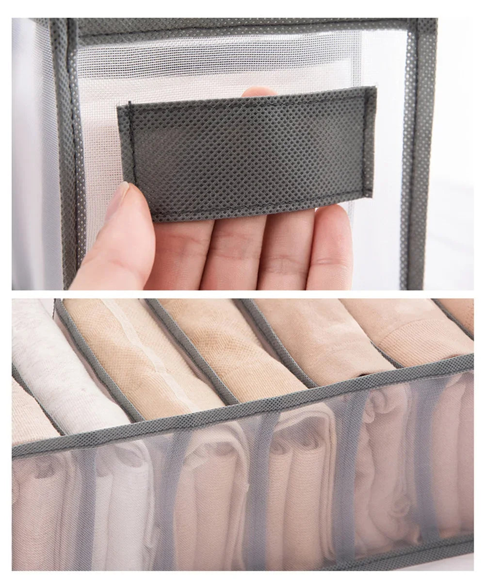 1pc Underwear Drawer Organizer Storage Box Foldable Closet Organizers Drawer Divider Storage Boxes For Underpants Socks Bra
