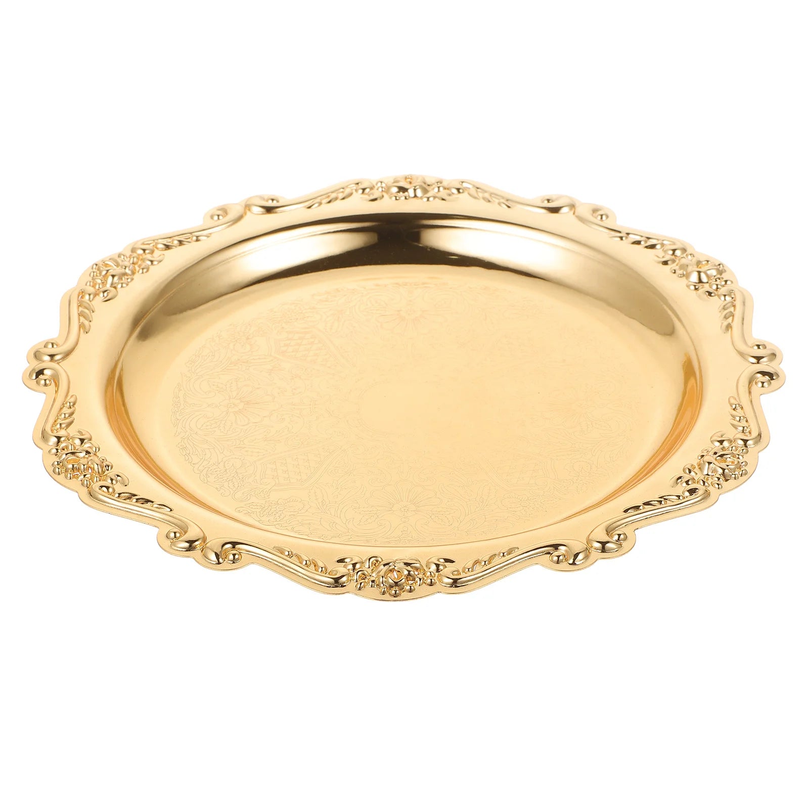 Smooth Delicate Iron Dessert Tray for Pastries Sweets Entertaining Party Table Decorative Platter Serveware for Entertaining