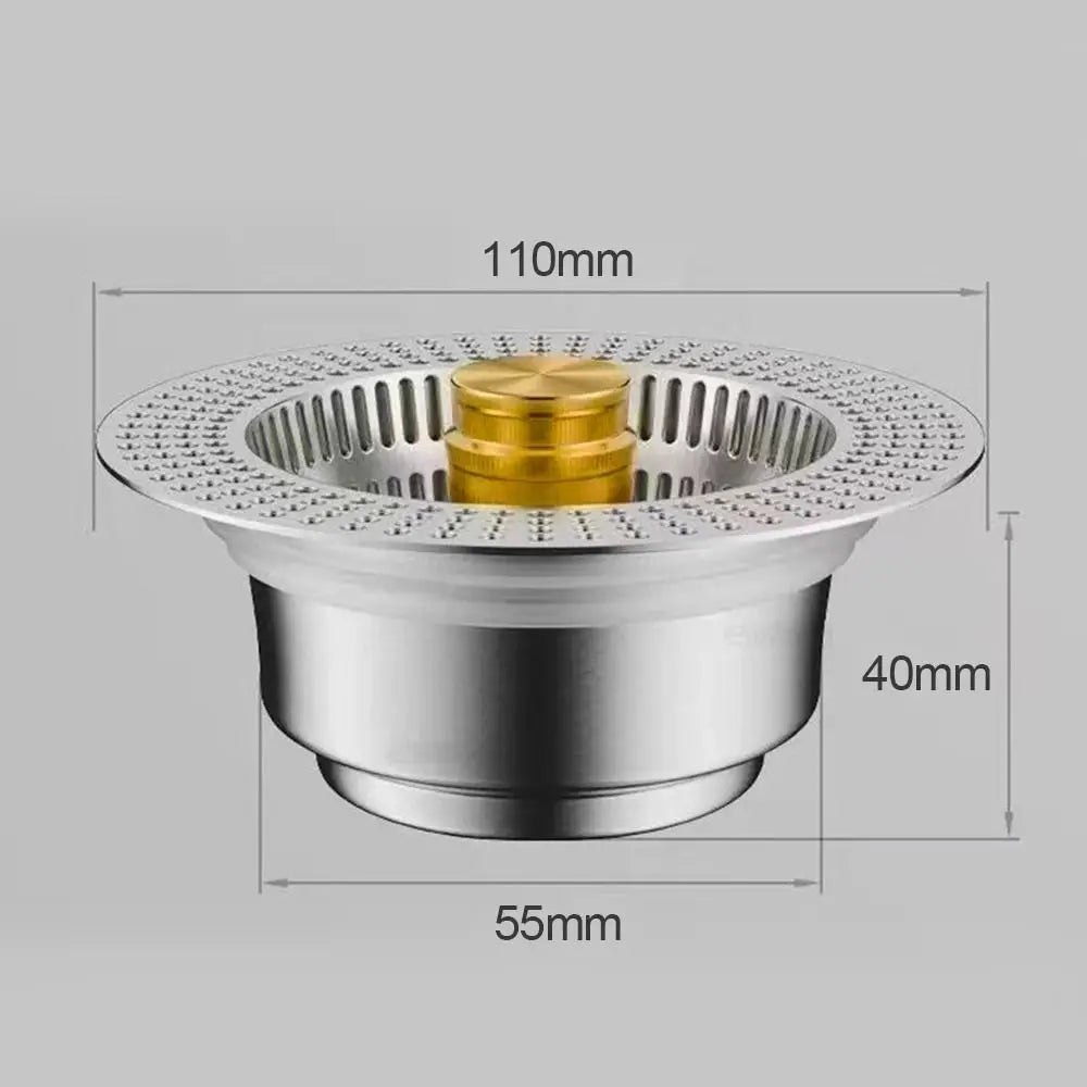 Upgraded 3 in 1 Kitchen Sink Drain Strainer Pop Up Anti-Clogging Sink Strainer Basket Premium Deodorant Sink Stopper for Kitchen