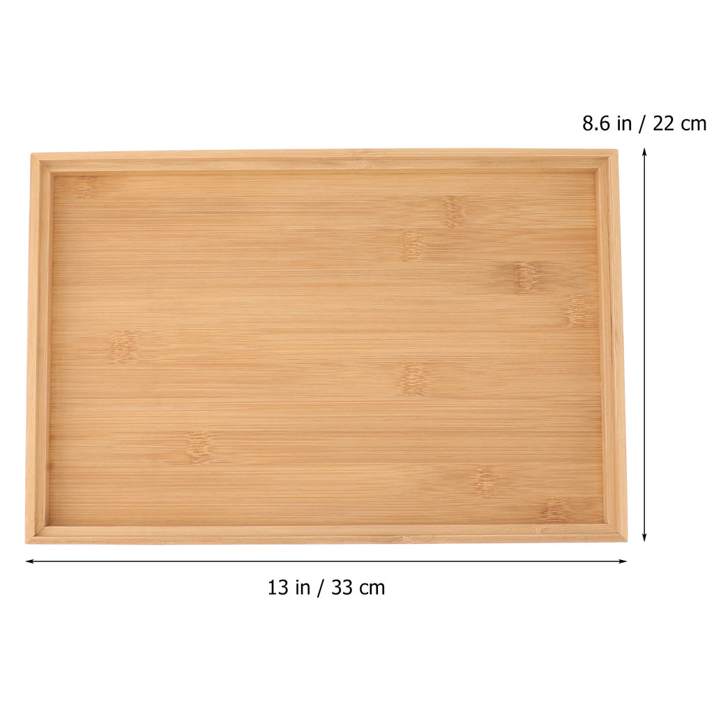 Handmade Square Bamboo Tea Serving Tray Small Bright Color Solid Washable Wooden Plate Pallet Food Flat Tea Pallet Eco