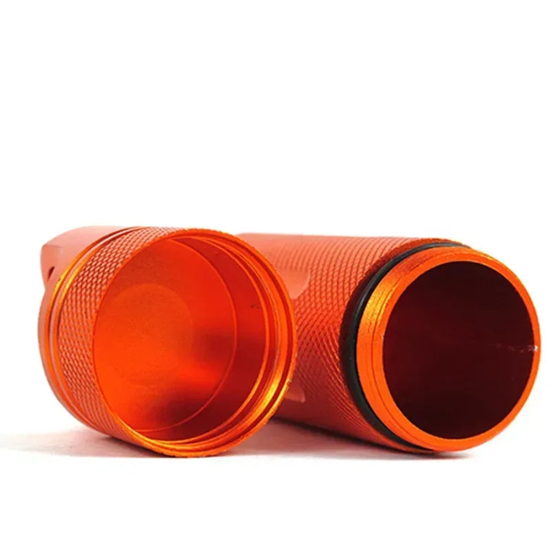Outdoor CNC Waterproof Emergency First Aid Kits Safety Survival Equipment Aluminium Pill Bottle Camping EDC Storage Tank Box