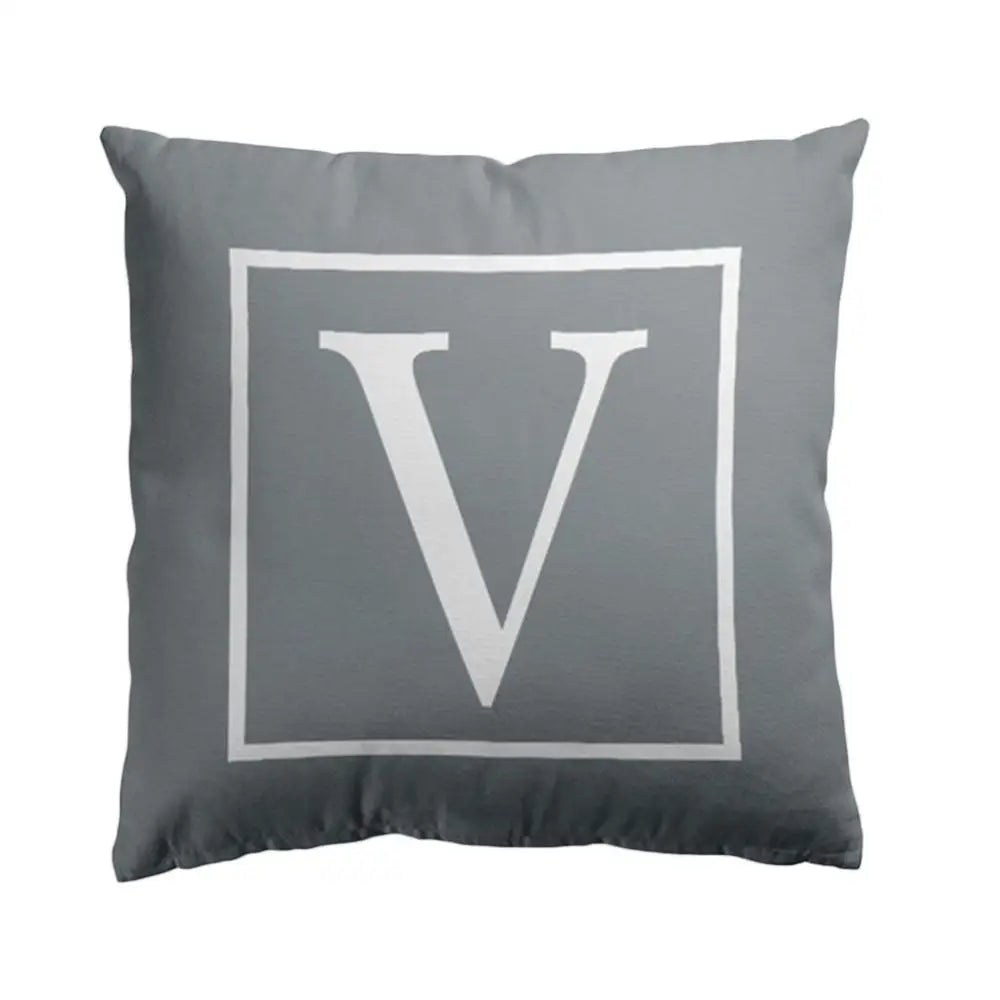 Pillow Cover Cushion Case 45x45cm English Letter Print Home Sofa Bed Car Decor