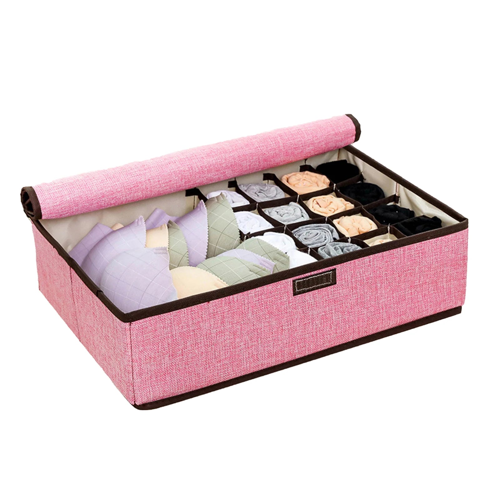 Drawer Underwear Bra Organizer Sock Storage Box Closet Organizer with Lid Large Capacity Basket Wardrobe Clothing Finishing Box