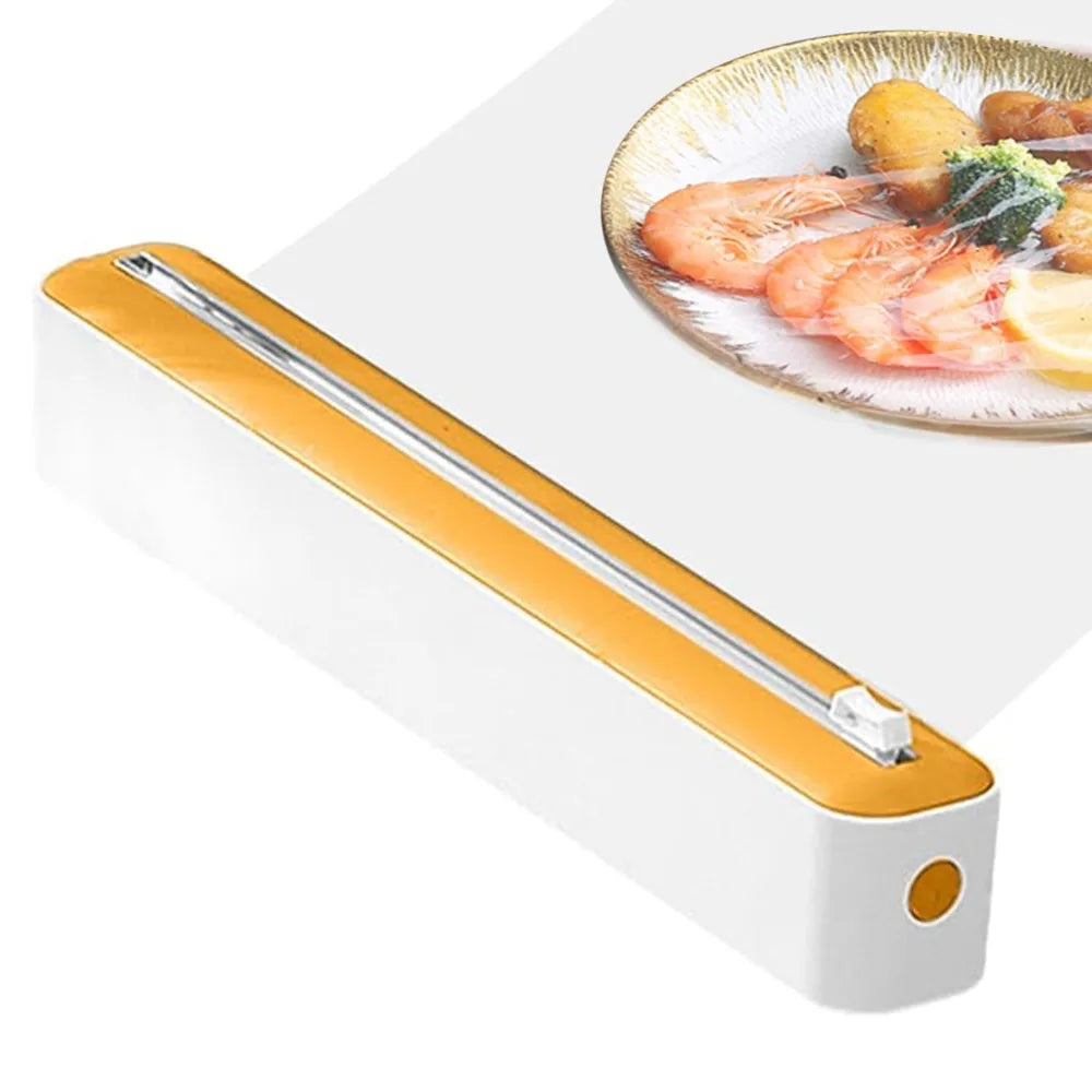 High-Quality 2-in-1 Cling Film Dispenser Easy To Use Kitchen Accessories Wrap Dispenser Multi-Functional Cutter Storage Box