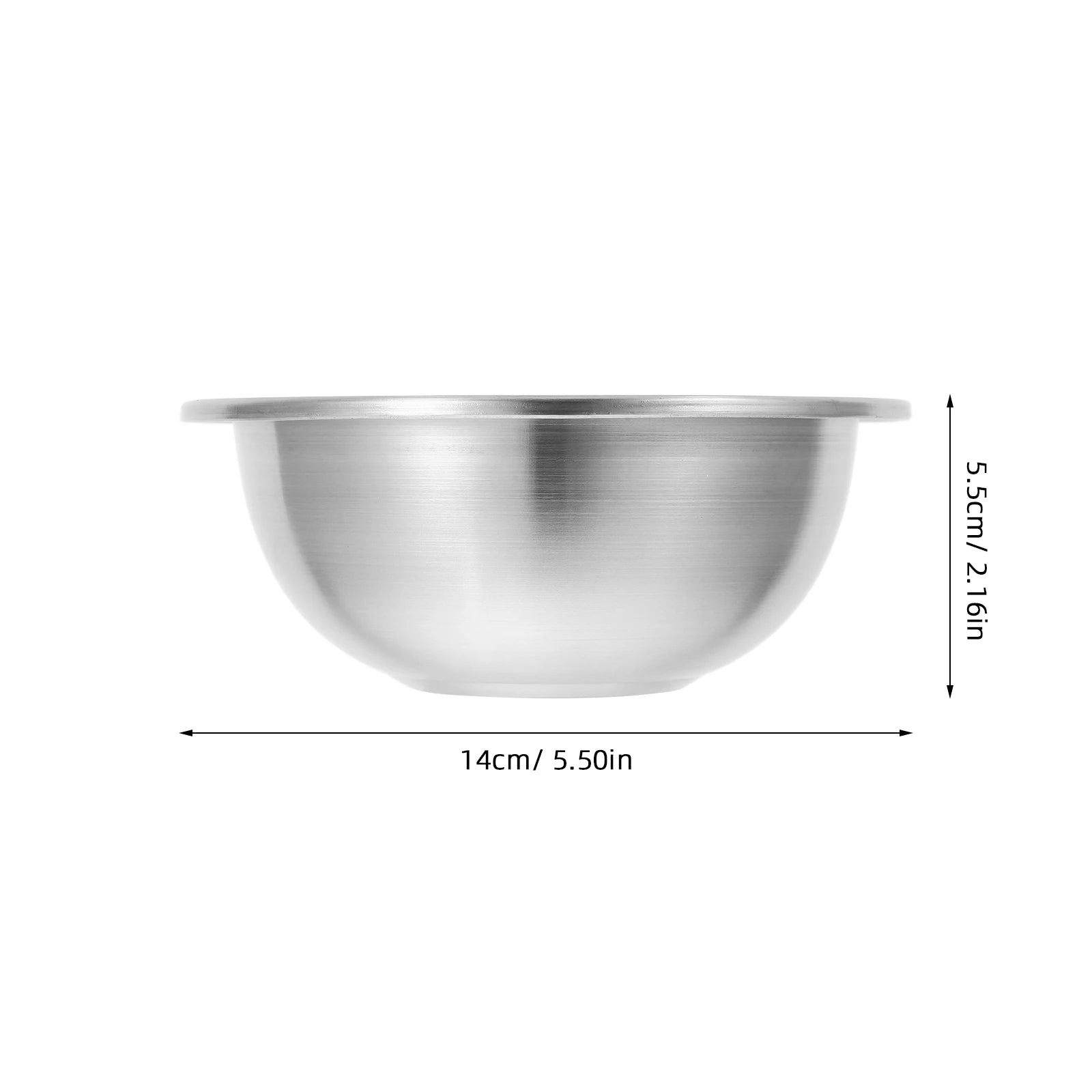 Stainless Steel Mixing Bowl Set 14Cm Large Capacity Rustproof Kitchen Food Container For Baking Soup Egg Whisking