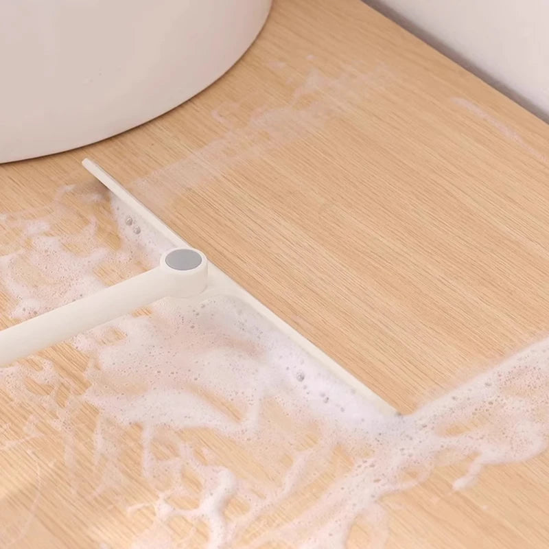 360 Degree Rotatable Shower Squeegee Glass Wiper Scraper Squeegee Cleaner With Silicone Holder Bathroom Mirror Scraper Cleaning