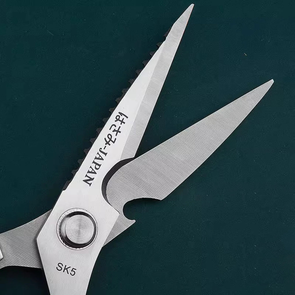 Ultra-Sharp Stainless Steel Kitchen Scissors - Poultry Shears & Fish Bone Remover - Multifunctional Meat & Food Cutter - Essenti
