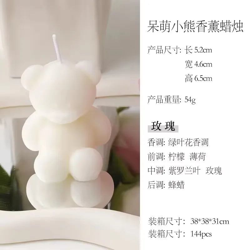 1 PC Mini Bear Creative Scented Candles (Multiple Colors Optional) - Home/Room Decoration, Birthday Gift