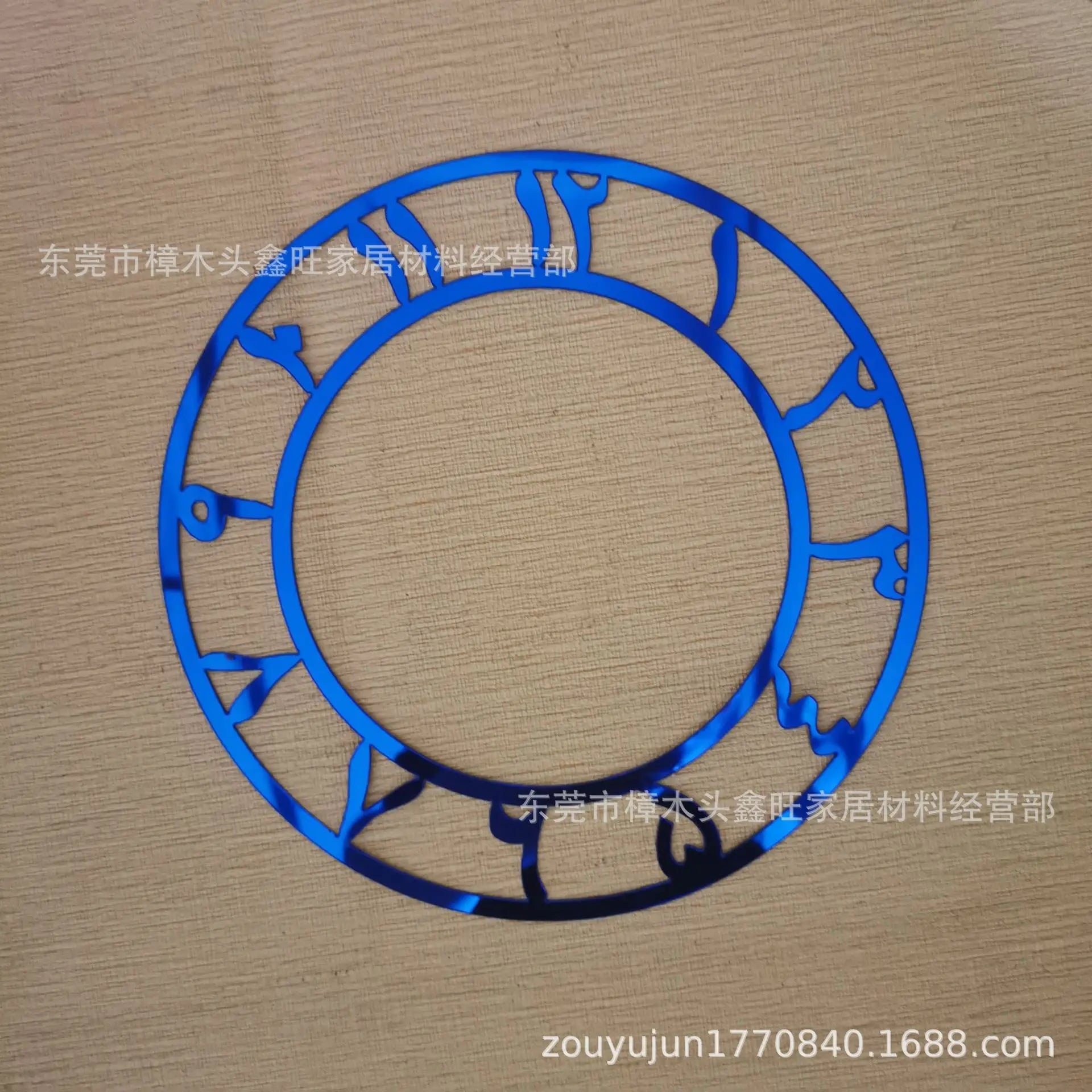 Arabic Round Mirror Clock Sticker, Acrylic Digital Wall Decor for Living Room Hotel Background, Self-Adhesive Timepiece