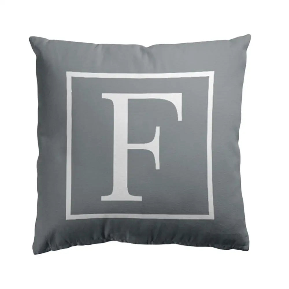 Pillow Cover Cushion Case 45x45cm English Letter Print Home Sofa Bed Car Decor