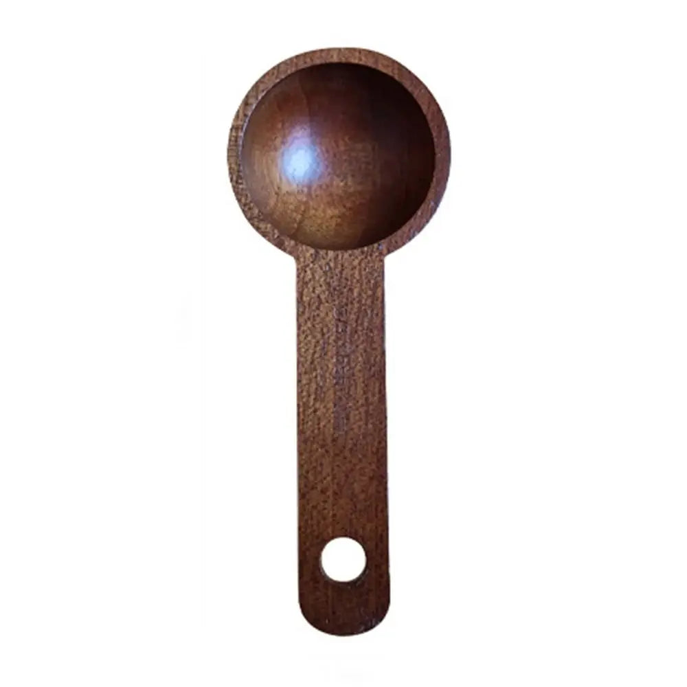 Tablespoon Measuring Spoon Walnut Wooden 7.5/10/15/30/45ml Beech Wooden Spoon Hangable Kitchen Measuring Tools Coffee Bean Spoon
