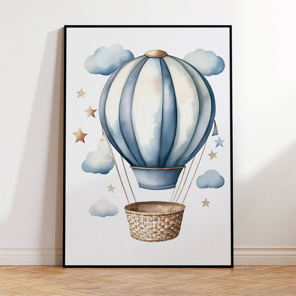 Cartoon Children Airplane Helicopter Hot Air Balloon Wall Art Prints Canvas Painting Poster Picture For Living Room Home Decor