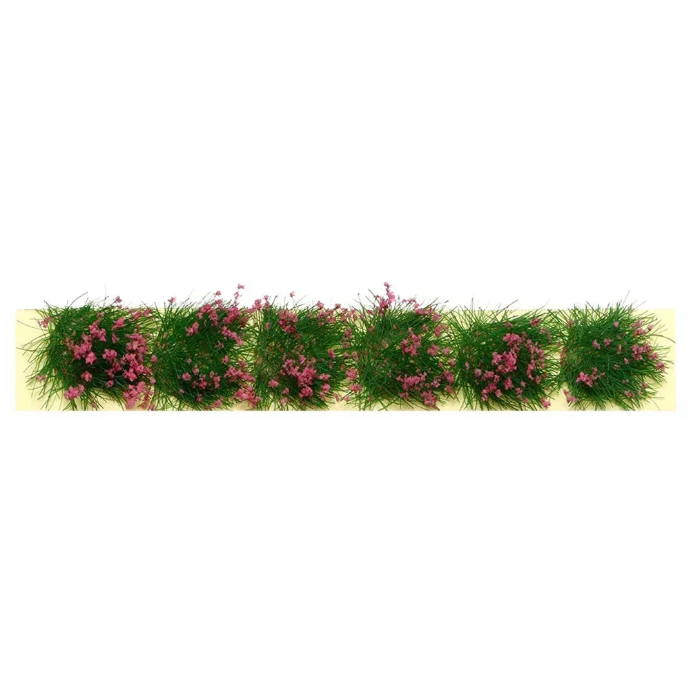 Simulation Miniature Flowers Grass Tufts Model For HO Train Railway Building Garden Scene Decoration Materials Diorama Kits