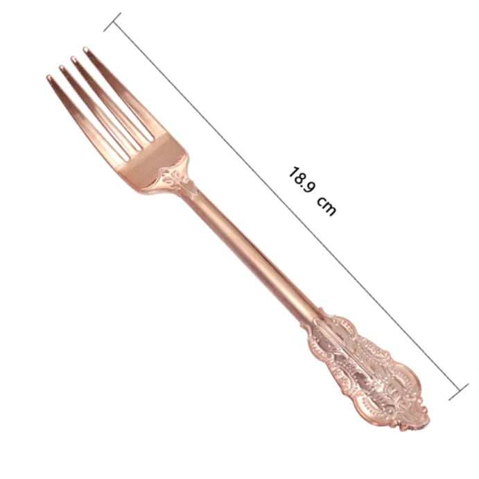 Gold Plastic Silverware Heavy Duty Elegant Disposable Utensils Gold Plastic Cutlery Set Forks Spoons for Dinner Parties Weddings