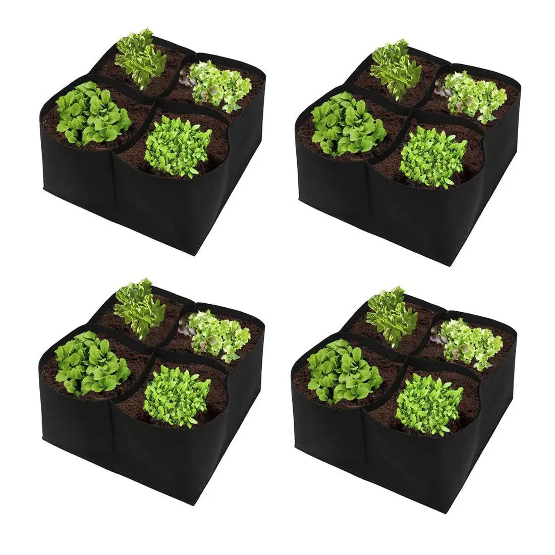 4/8 Grids Felt Grow Bag Flower Plant Pot for Vegetable Tomato Potato Mushroom Growing Planter Garden Flower Planting Pots