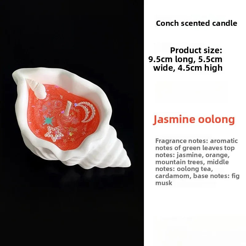 Creative Starfish Sea Shell Aromatherapy Candle Handmade Scented Candle Whirlpool Design for Relaxing Atmosphere