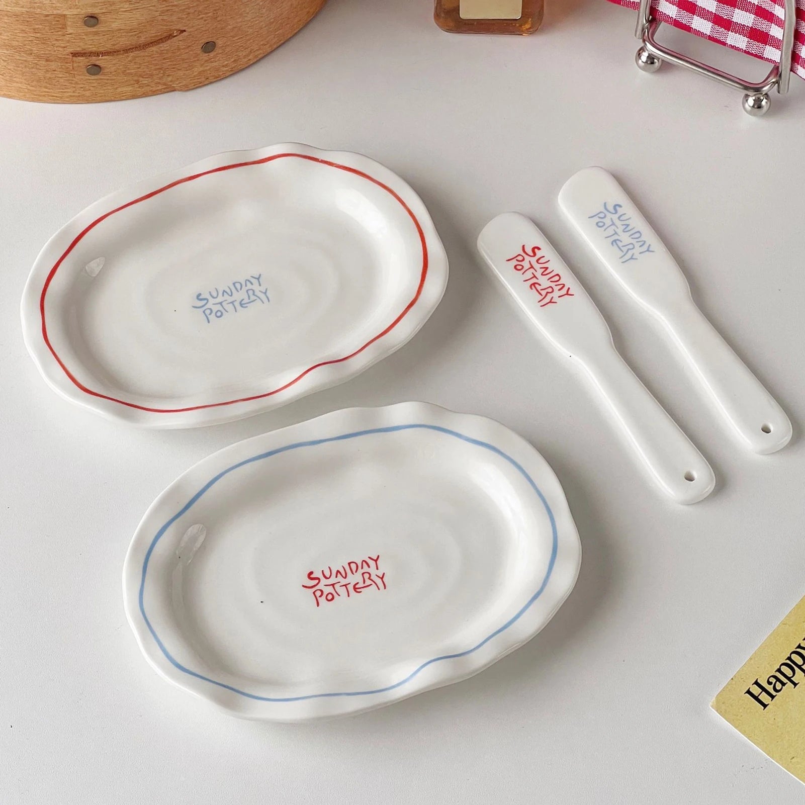 Simple Solid Color Tableware Ceramic Pasta Steak Plate Dinner Plate Creative Kitchen Irregular Shape Serving Tray Cooking Dishes