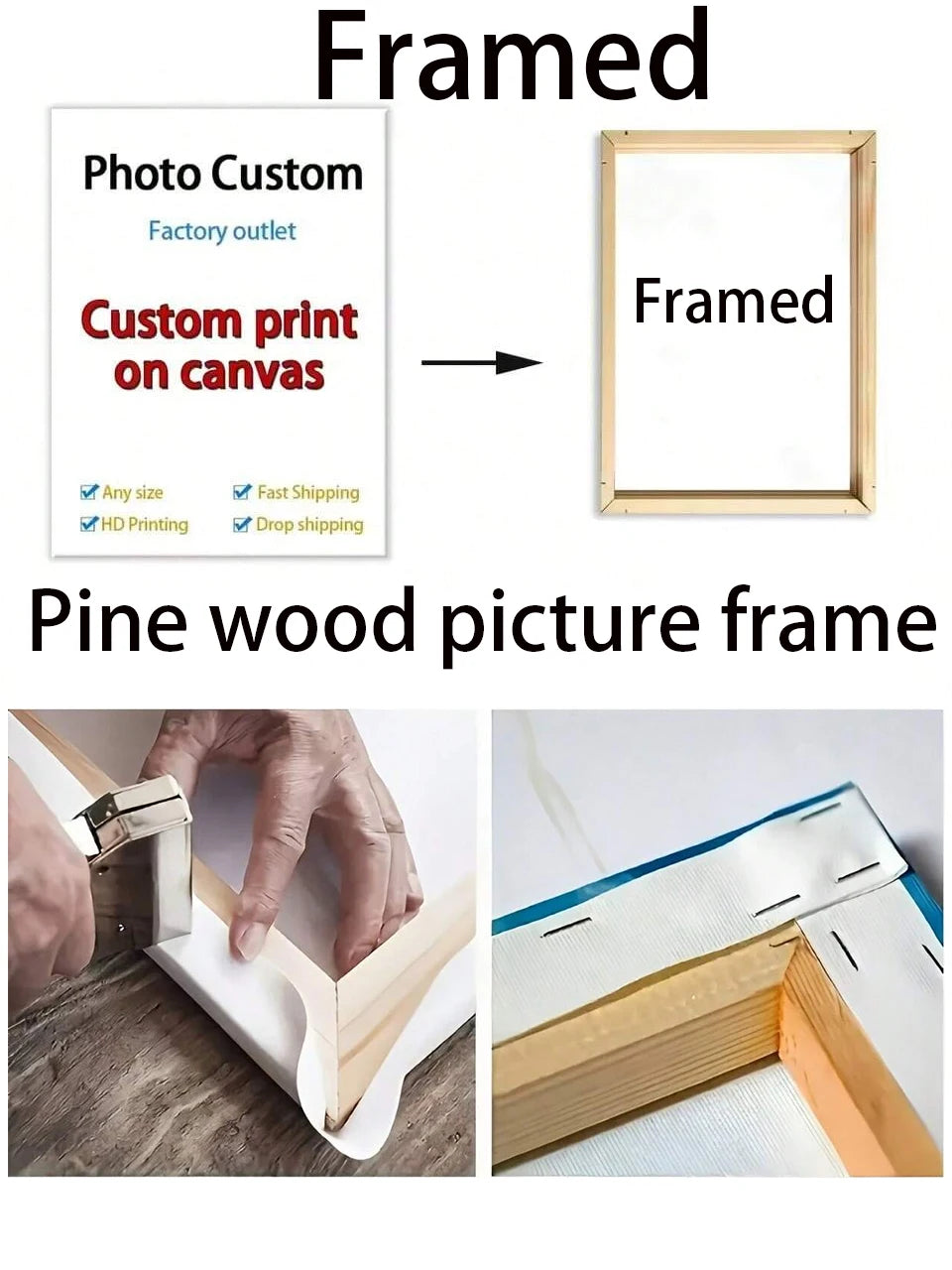 Time is Money Printed canvas painting - Wall art home decoration, suitable for home and office