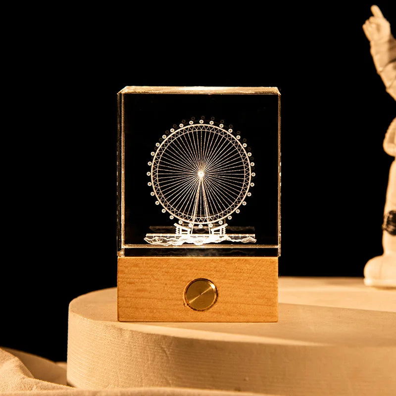 Astronomy Galaxy 3D Crystal Ball Table Lamp Moon Planet Galaxy Decor for Home Children's Table Lamp Party Birthday Xmas