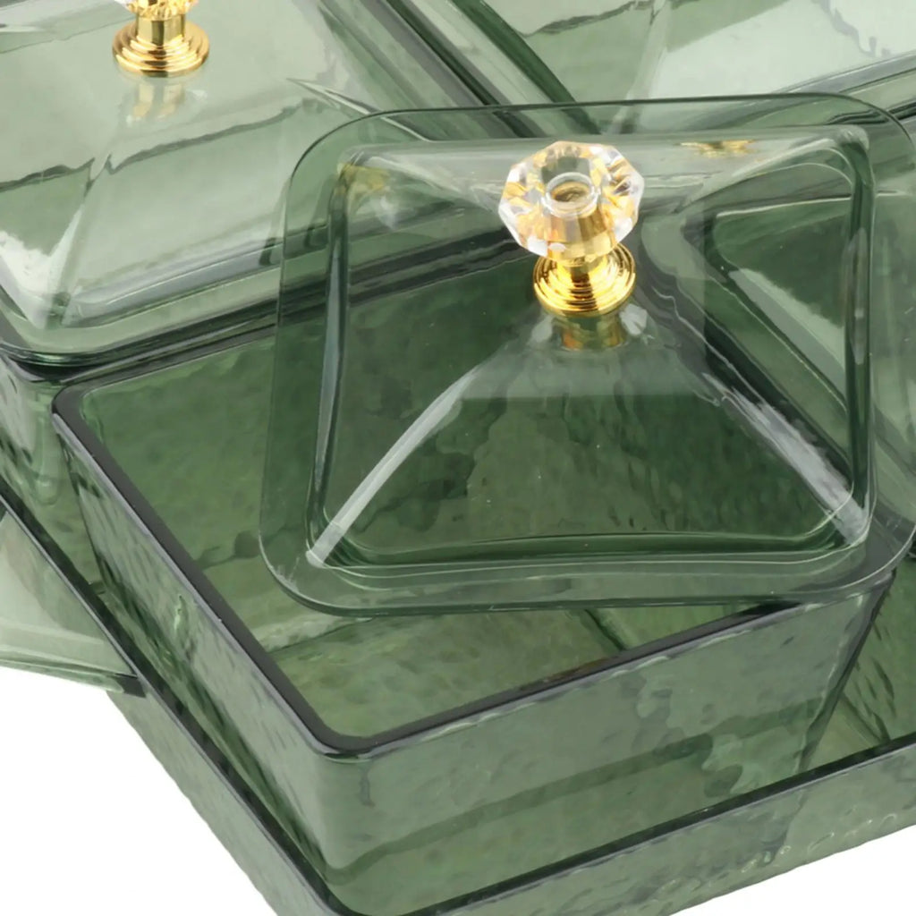 Appetizer Tray Divided Serving Container with Lid Food Storage Container Box Nordic Candy Serving Platter for Kitchen Cookies