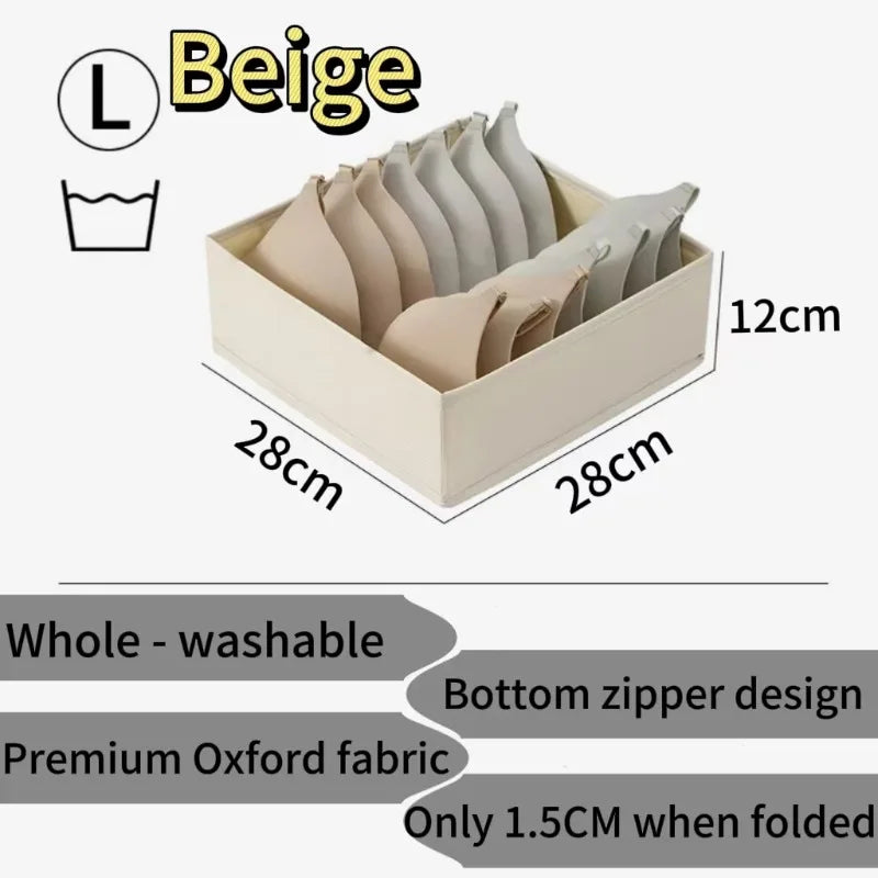 Drawer Organizers Foldable Clothes Dresser Organizer Bins Fabric Closet and Storage Drawer Dividers for Clothing Socks Belts