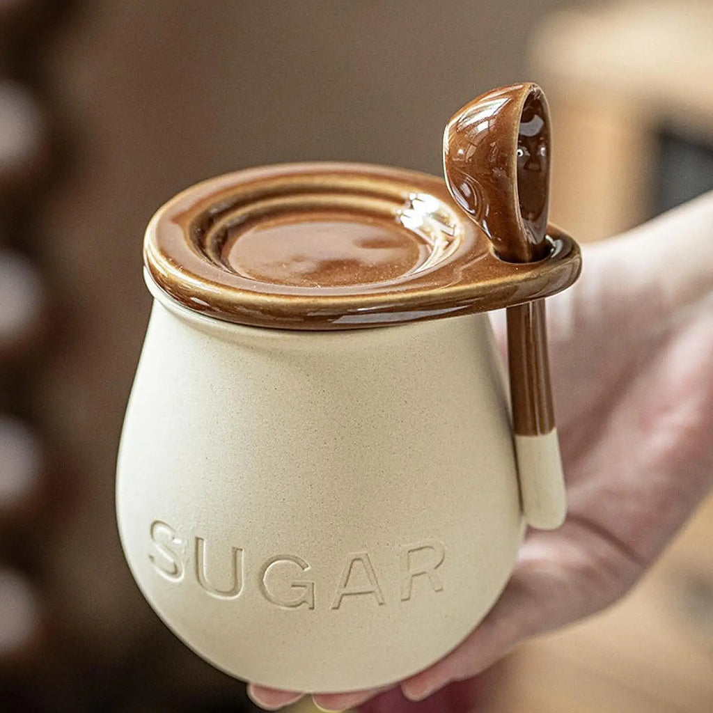 Sugar Pot Set Kitchen Food Storage Container for Restaurant Countertop Home