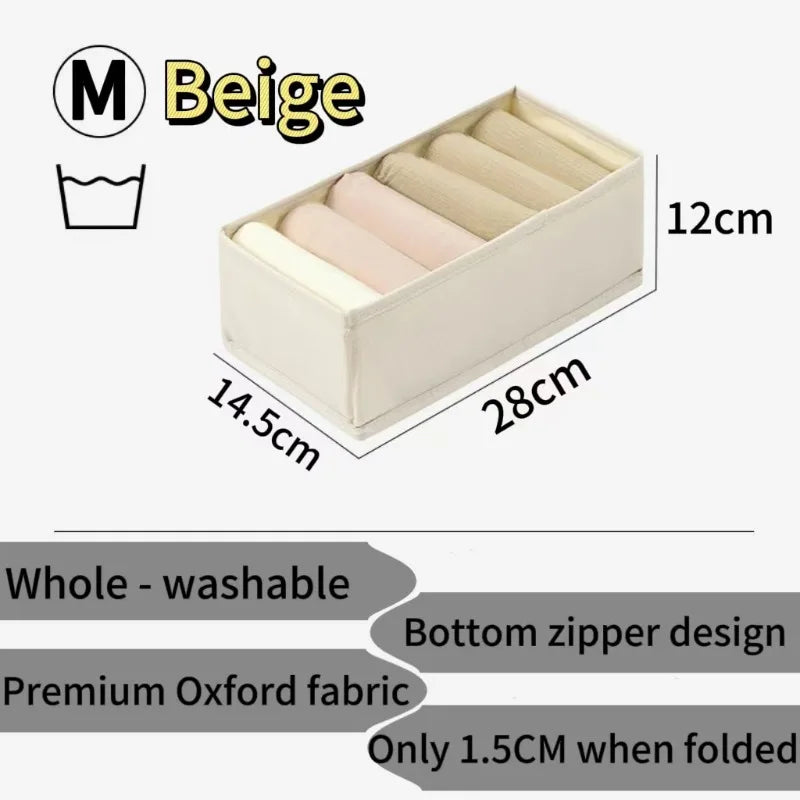 Drawer Organizers Foldable Clothes Dresser Organizer Bins Fabric Closet and Storage Drawer Dividers for Clothing Socks Belts