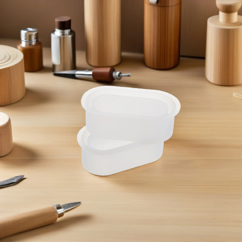 2Pcs Silicone Planter Molds Oval Shape Flowerpot Mold Resin Concrete DIY Pot Mold for Succulent Indoor Garden Decor