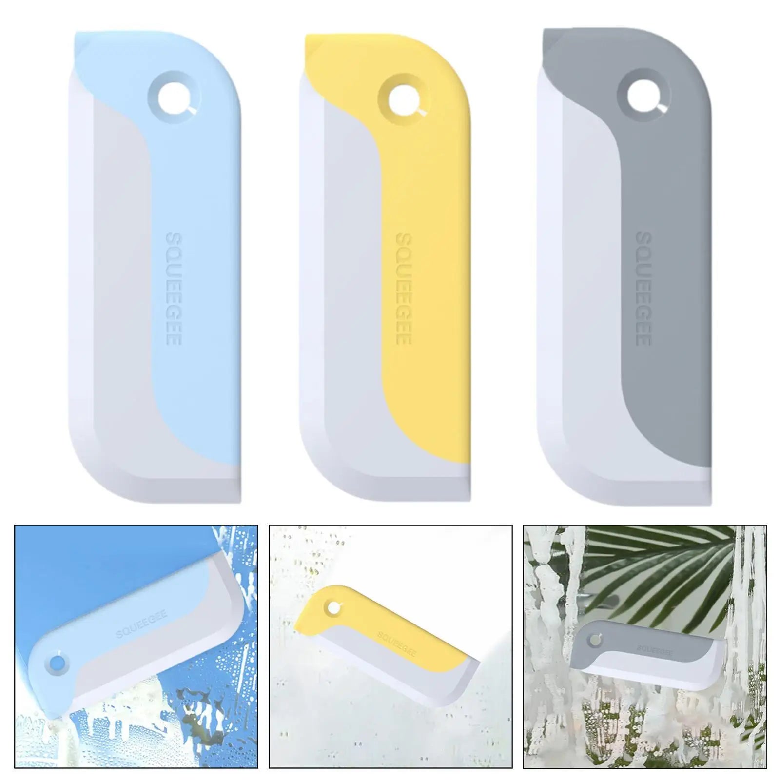 Soft Silicone Glass Wiper Scraper Bathroom Glass Cleaning Tools Squeegee Brush