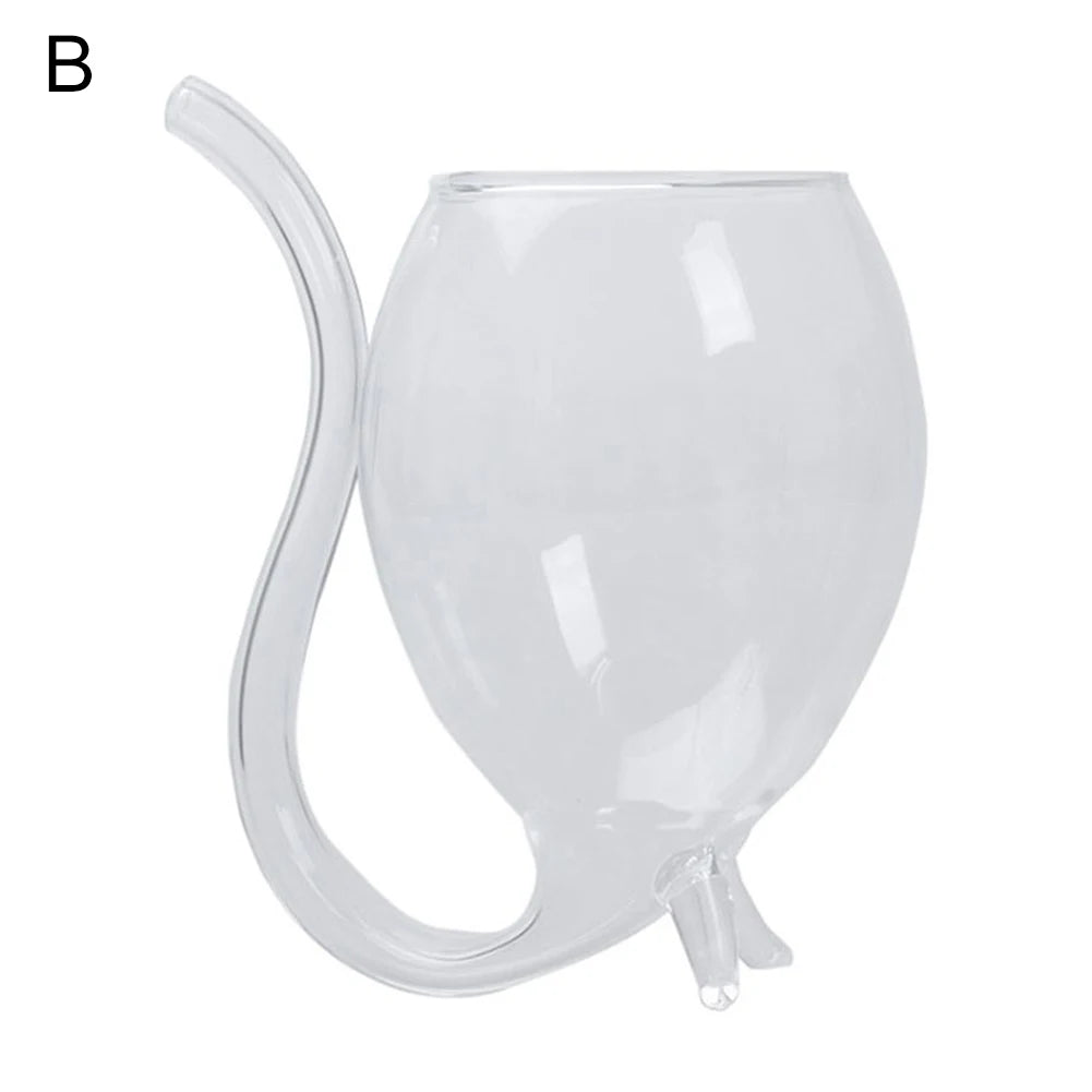 HOT SALE Wine Whiskey Glass Heat Resistant Sucking Juice Milk Drinking Tube Straw Cup creative wine glass high quality glass cup