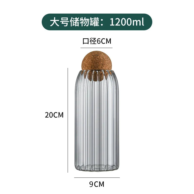 Glass Storage Jars with Airtight Wooden Lids Modern Pantry Containers for Coffee Tea Sugar Spices Kitchen Counter Jars